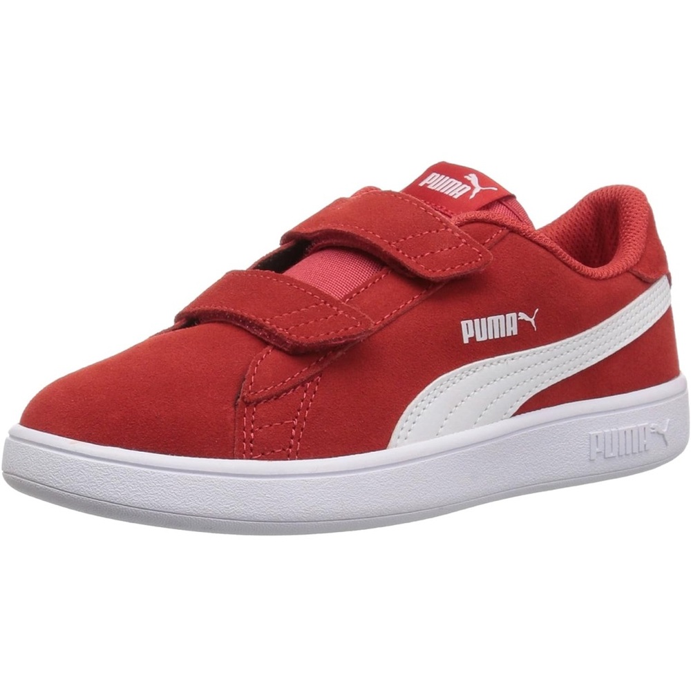 PUMA Unisex-Child Smash Hook and Loop Sneaker red